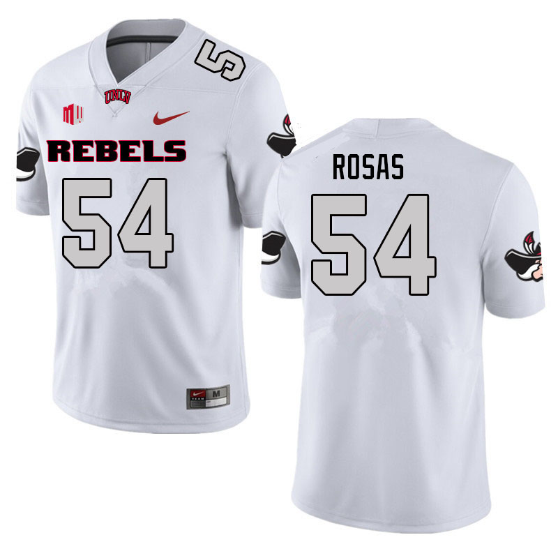 Men #54 Anthony Rosas UNLV Rebels College Football Jerseys Sale-White